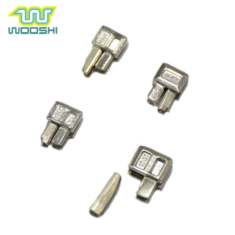 Nickel Plated Pin Lock Slider 5# Metal Zinc Alloy Zipper Insertion Pin Box Zip Accessories for 10 Kg Bags
