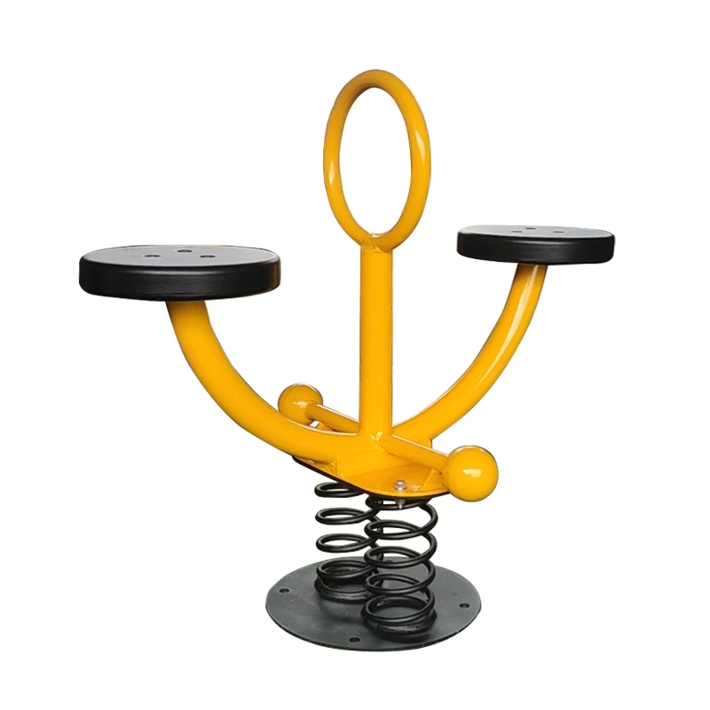 High-quality Kindergarten Two-seater Spring Rider Outdoor Children's Plastic Seesaws Playground Equipment