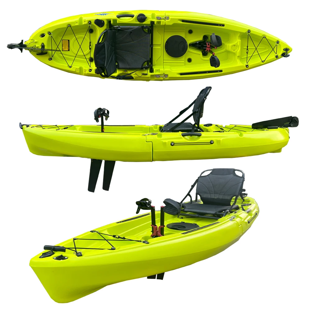 Easy Carry Hardshell Two Section Detachable Foldable Flape Pedal Fishing Kayak With Kayak