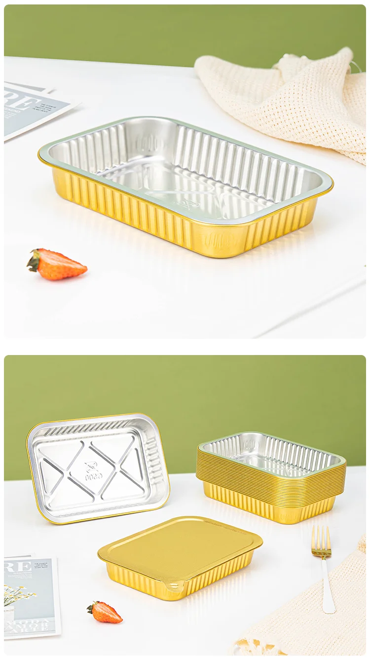 product-750-1353 Wholesale 500ml gold disposable aluminum foil container