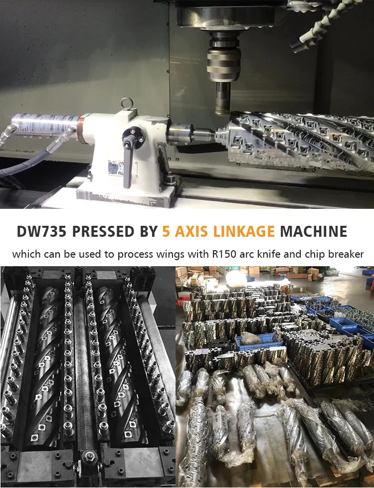 Woodworking planer machine parts OEM size cutterhead for DW735 planer