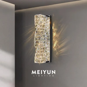 Modern Crystal Wall Lamp Indoor Luxury Design Home Decor Led Living Room Corridor Bedroom Bedside Wall Light