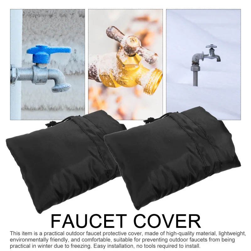 Outdoor Winter Water Protector Outside Spigot Pipe Freeze Protection Insulated Tap Pouch Faucet Cover