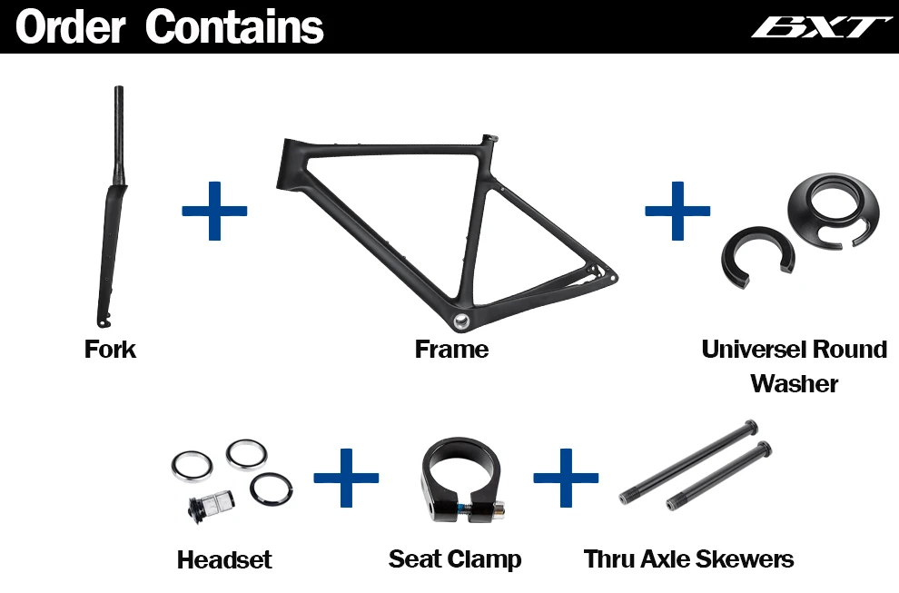 Carbon Gravel Frame Flat Mount Disc Brake S/m/l/xl Carbon Road Bike