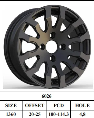 13 Inch Alloy Wheels 13x6.0 4x100 4x114.3 - Wholesale Small Size