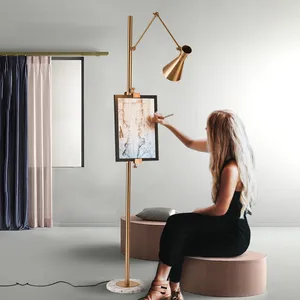 Postmodern Minimalist LED Floor Lamp Creative Vertical Painting Box Design for Modern Office Interior Decor