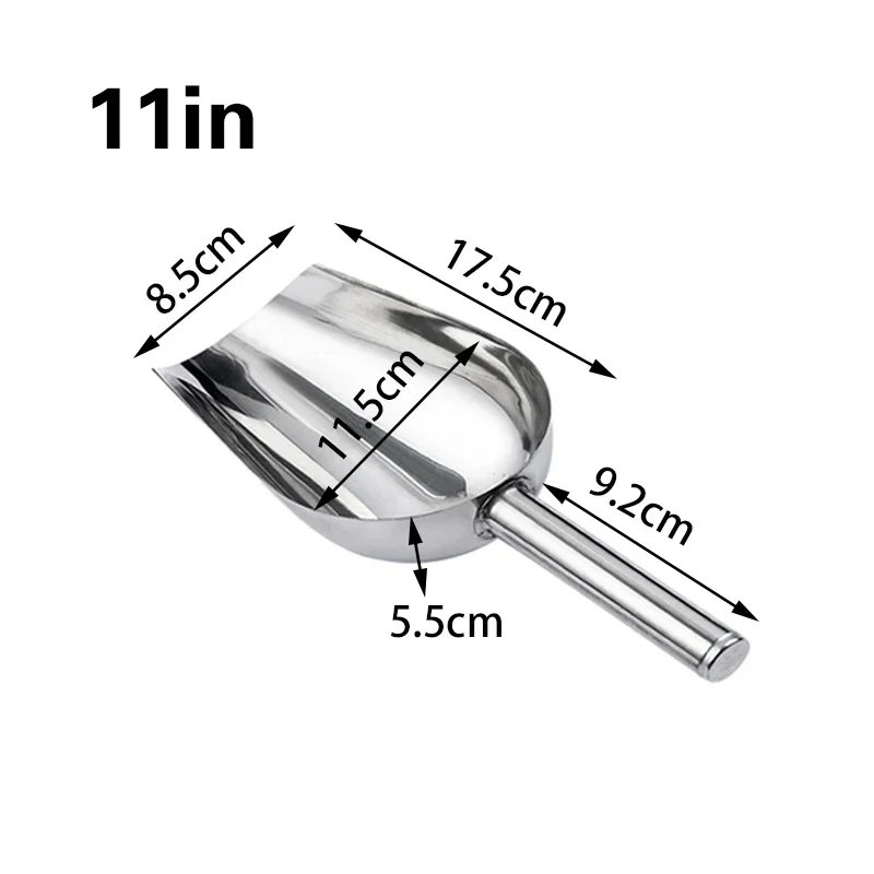 8-13Inch Stainless Steel Ice Scraper Food Buffet Candy Bar Scoops Shovel Kitchen Gadgets And Accessories Tablespoon Sugar Scoop 9