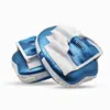 Blue and white