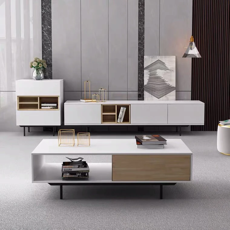 Promotion Price Wooden Home Living Room Furniture TV Stand Coffee Table