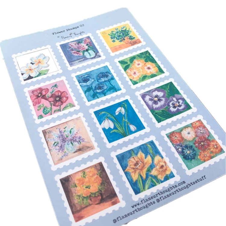 Cartoon Stamp Sticker Custom Address Mail Label Postcard Sticker