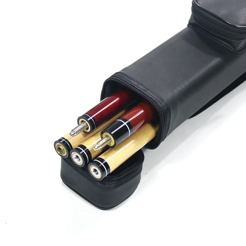 Factory Offer  Billiard Cue Case 2B3S  5 Holes Bag PU Leather  for 2 Pieces Cues  on Sale