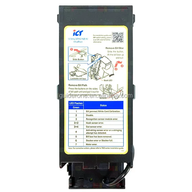 High Acceptance Rate Multi Interface ICT TAO Bill Acceptor for Shooting Fish Game Table
