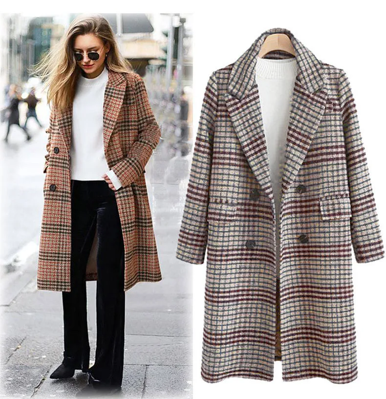 casual patchwork long coat