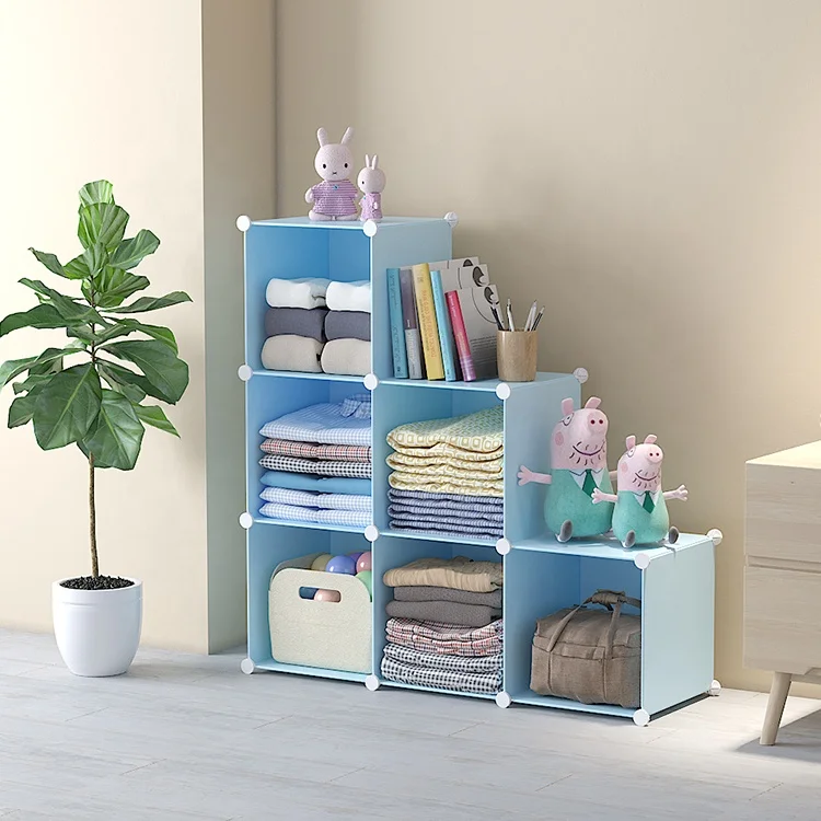 Modern Multi-Functional DIY Plastic Cube Storage Cabinets Extendable Home Use & Office Furniture for Living Room Hospital School