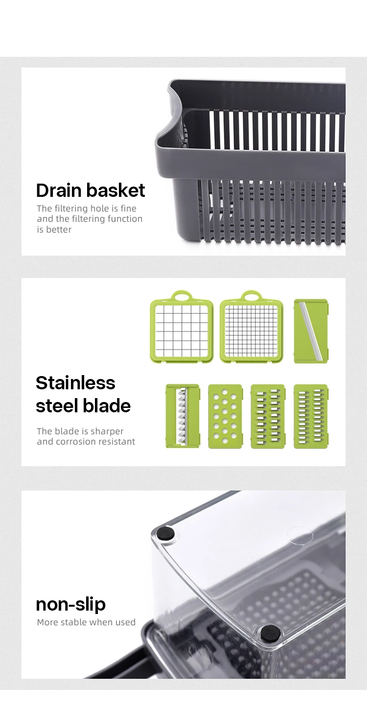 Exchangeable Multipurpose Kitchen Vegetable Shredding Tool Shredder