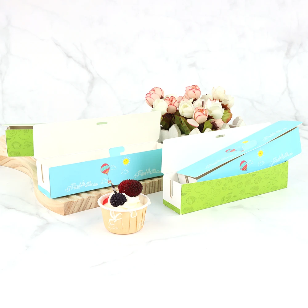 Churro Disposable Paper Tray Boxes Hot Dog Skewers Fried Sausages Takeaway BBQ Oil Resistant Paper Box