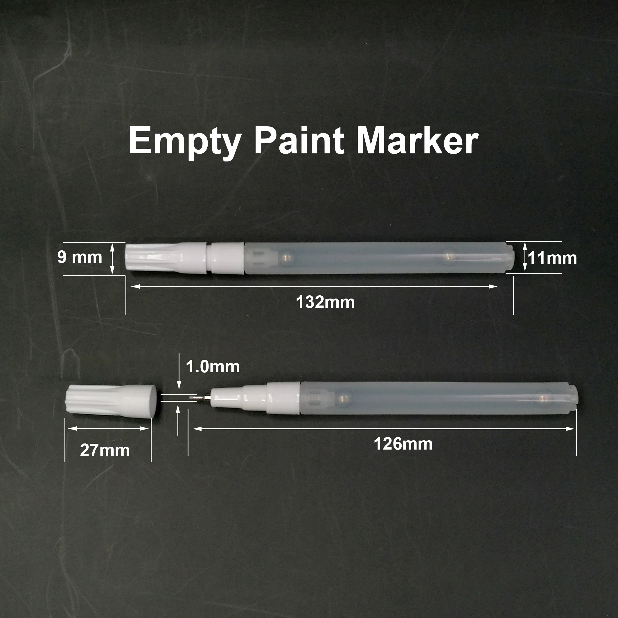 Refillable Ballpoint Paint Markers (Empty Marker)