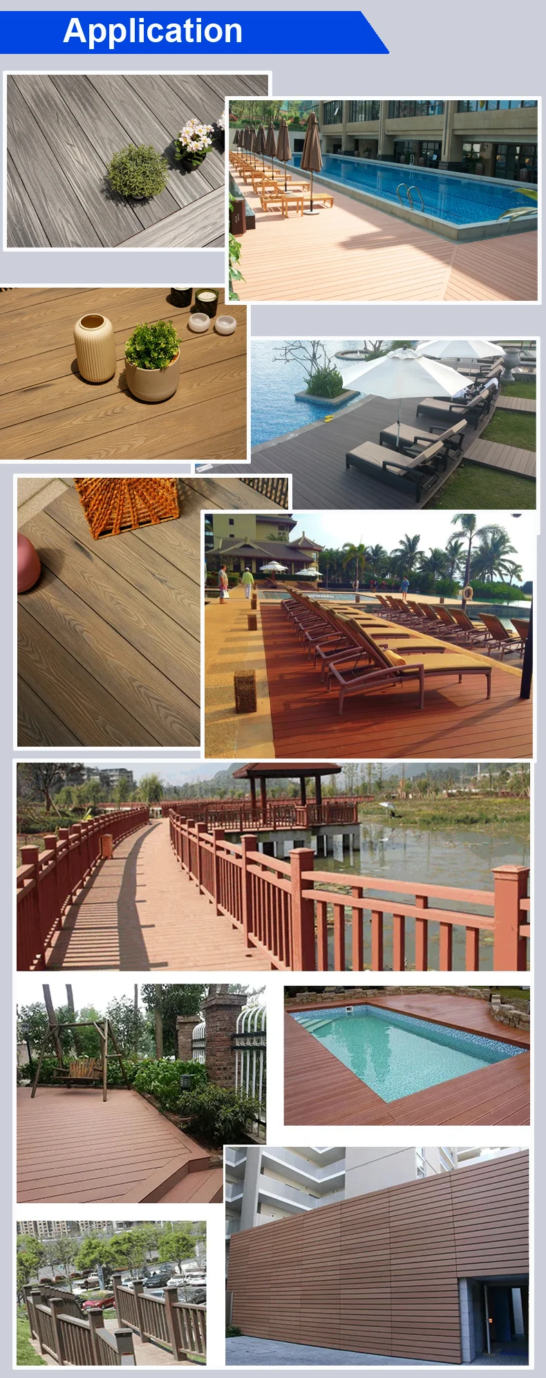 Chengze Floor Outdoor Wpc Interlocking 140*25mm Wood Plastic Composite ...