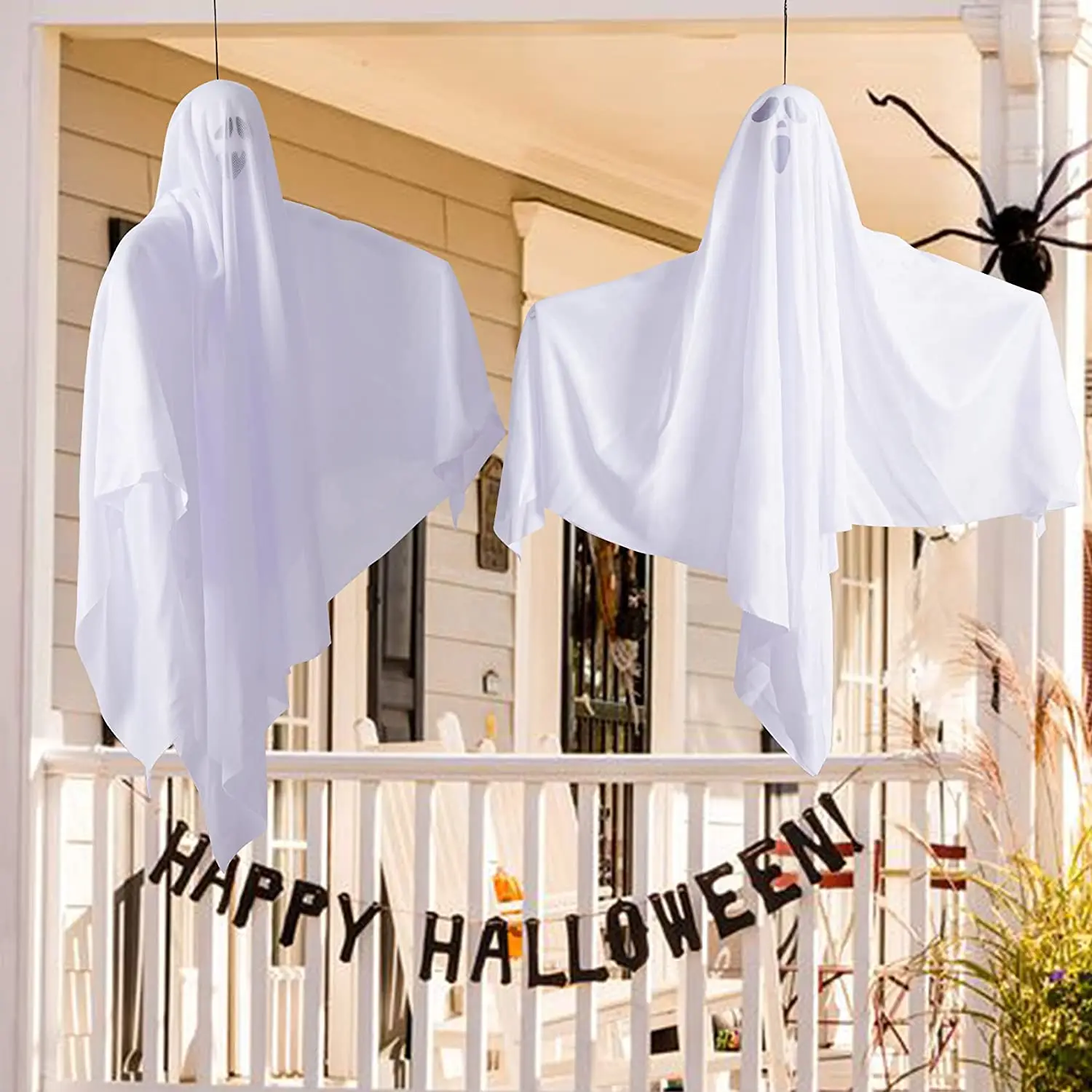 Halloween Hanging Ghosts Decorations Light up for Halloween Holiday Party Decoration Outdoor Indoor details