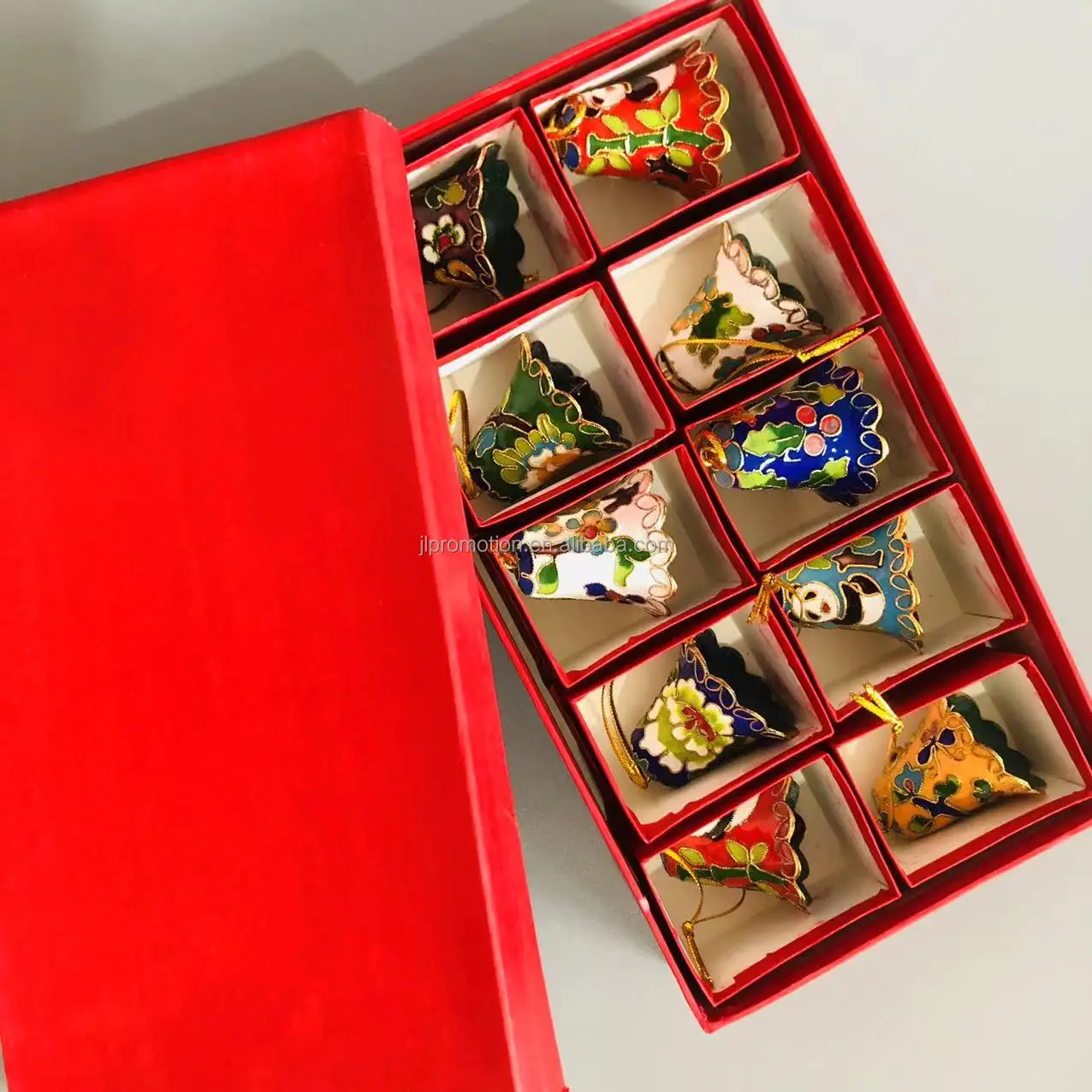 Cloisonne christmas bells