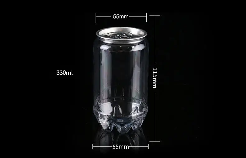 Disposable Pet Bottle 250/330/500ml Plastic Can Juice Bottle Cold Brew