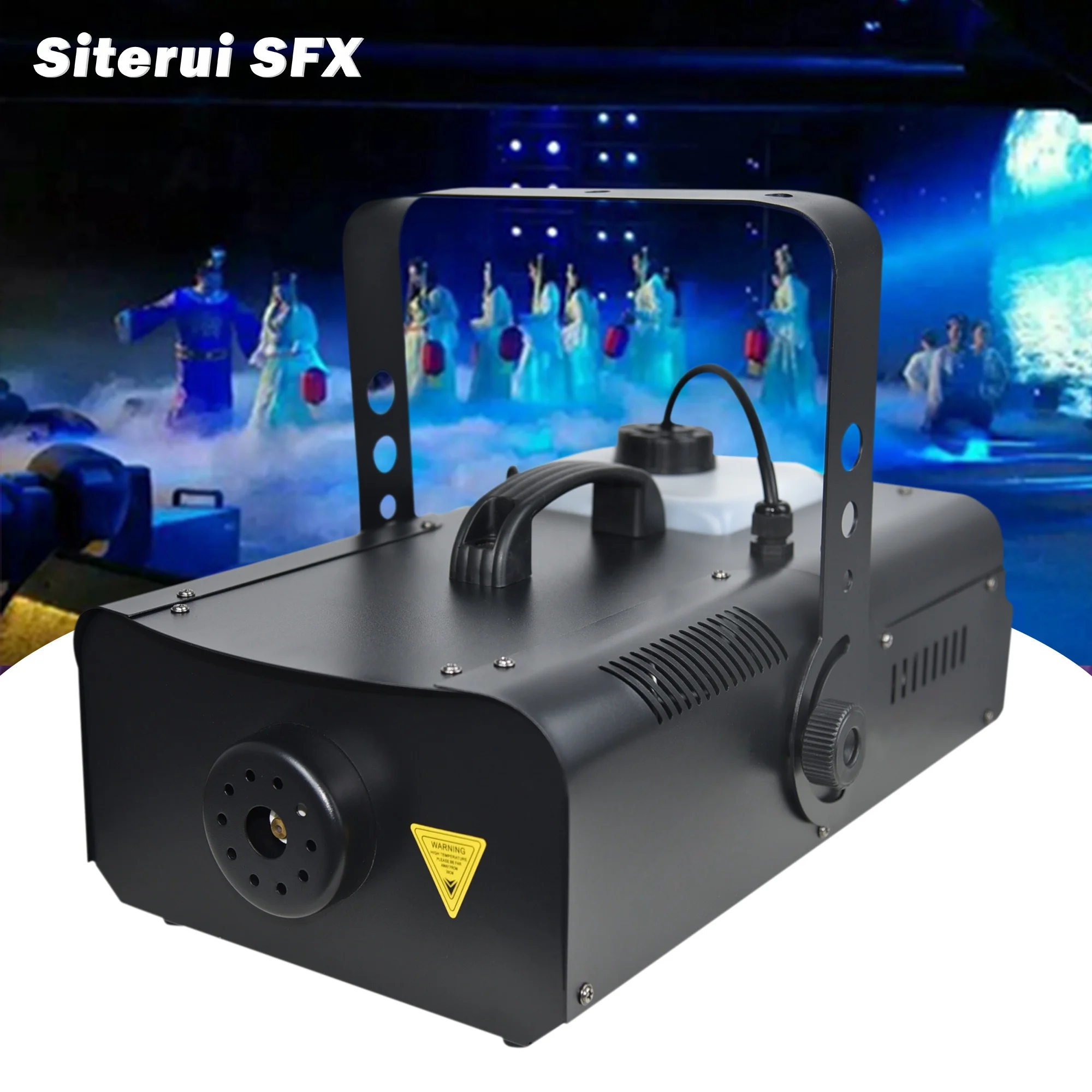 SITERUI SFX All Black Shell case 1500W Fog Machine Dmx or Remote Control Electric Smoke Machine Indoor Artificial Smoke Machine