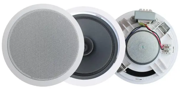 PA System Ceiling Speakers Series with RGB LED Lighting 6W to 60W Public Address System for WiFi & AUX Communication