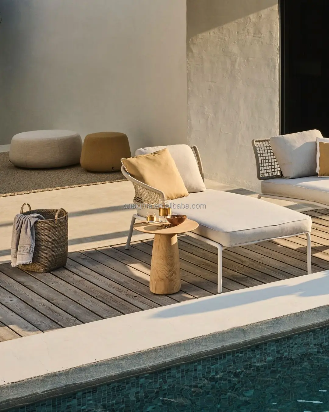 Factory Furniture Outdoor Garden Set Aluminum Patio Chaise Lounge