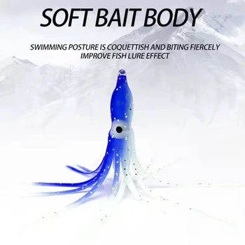 5Cm Squid Skirts Soft Lure Pesca Night Fishing Lure Octopus Rubber Lumo Squid Skirt for Tuna Sai – Soft Lure – view 4