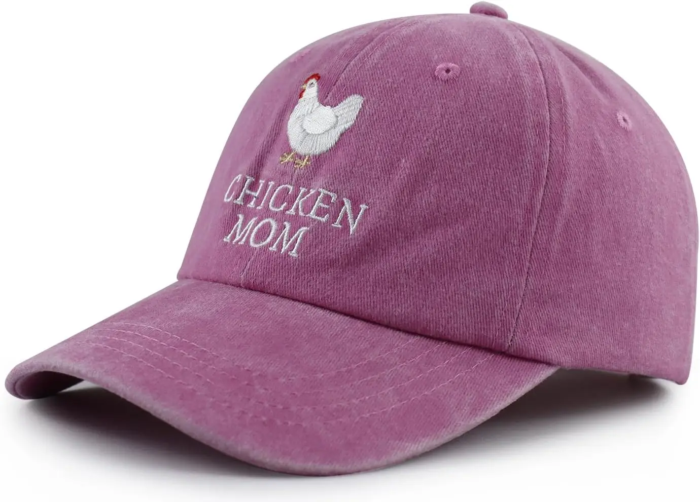 Adjustable Chicken Mom & Dad Baseball Cap Funny Embroidered Cotton Hat for Women & Men Farm Hen Lovers
