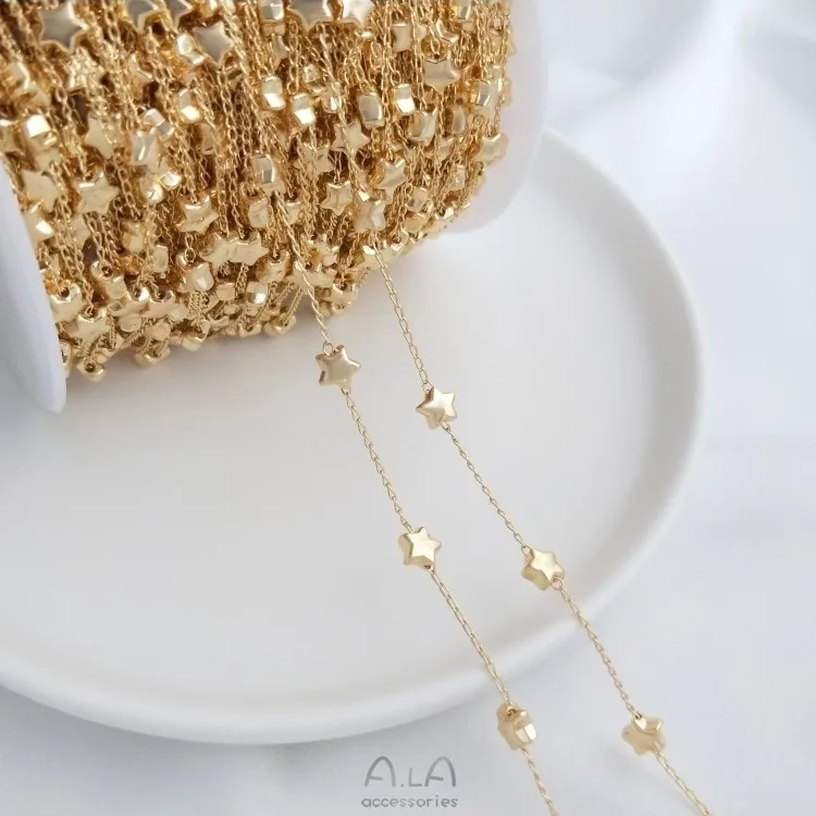 Wholesale Diy Handmade Chain Necklace Loose Chain 14k Gold Plating