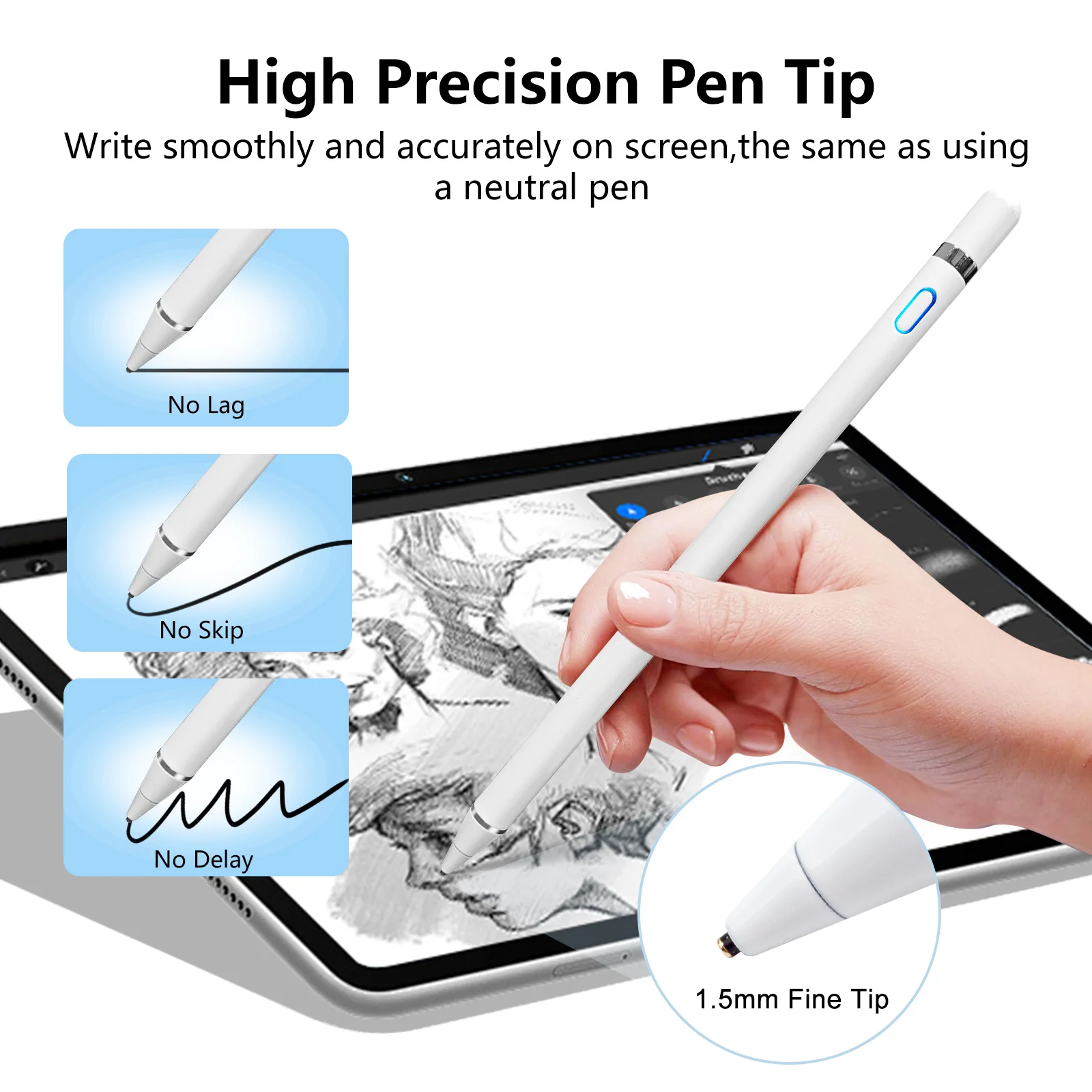 Precision Active Stylus Pen For Ipad Universal Active Touch Pencil