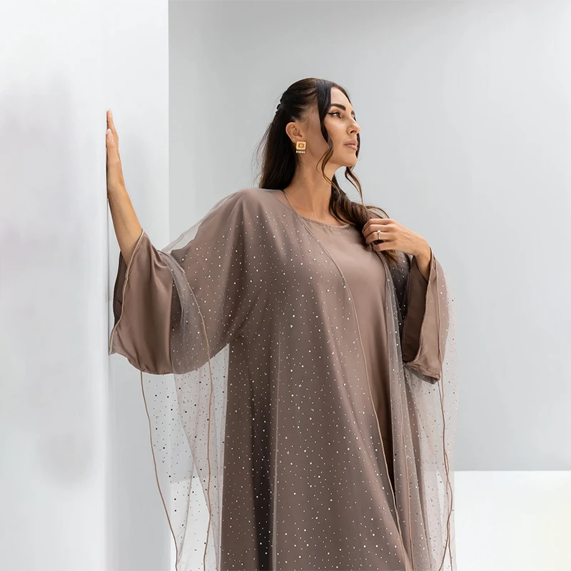 Islamic Clothing Dubai 2 Piece Women Luxury Abaya Set New Style Women Luxury Abaya Elegant Long Dress