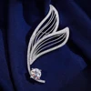 14k gold moissanite diamond Brooch