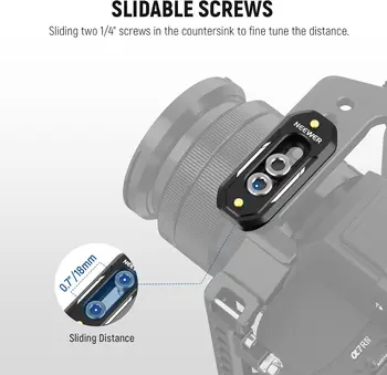 NEEWER 2"/48mm Mini NATO Rail, Anti Off Quick Release NATO Rail with 1/4" Screws and Safety Pins for NATO Handle, Camera Cage & detail image