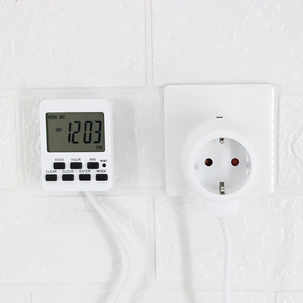 Digital Timer Extension Cord Switch Timing Socket with Programmable Setting of Time
