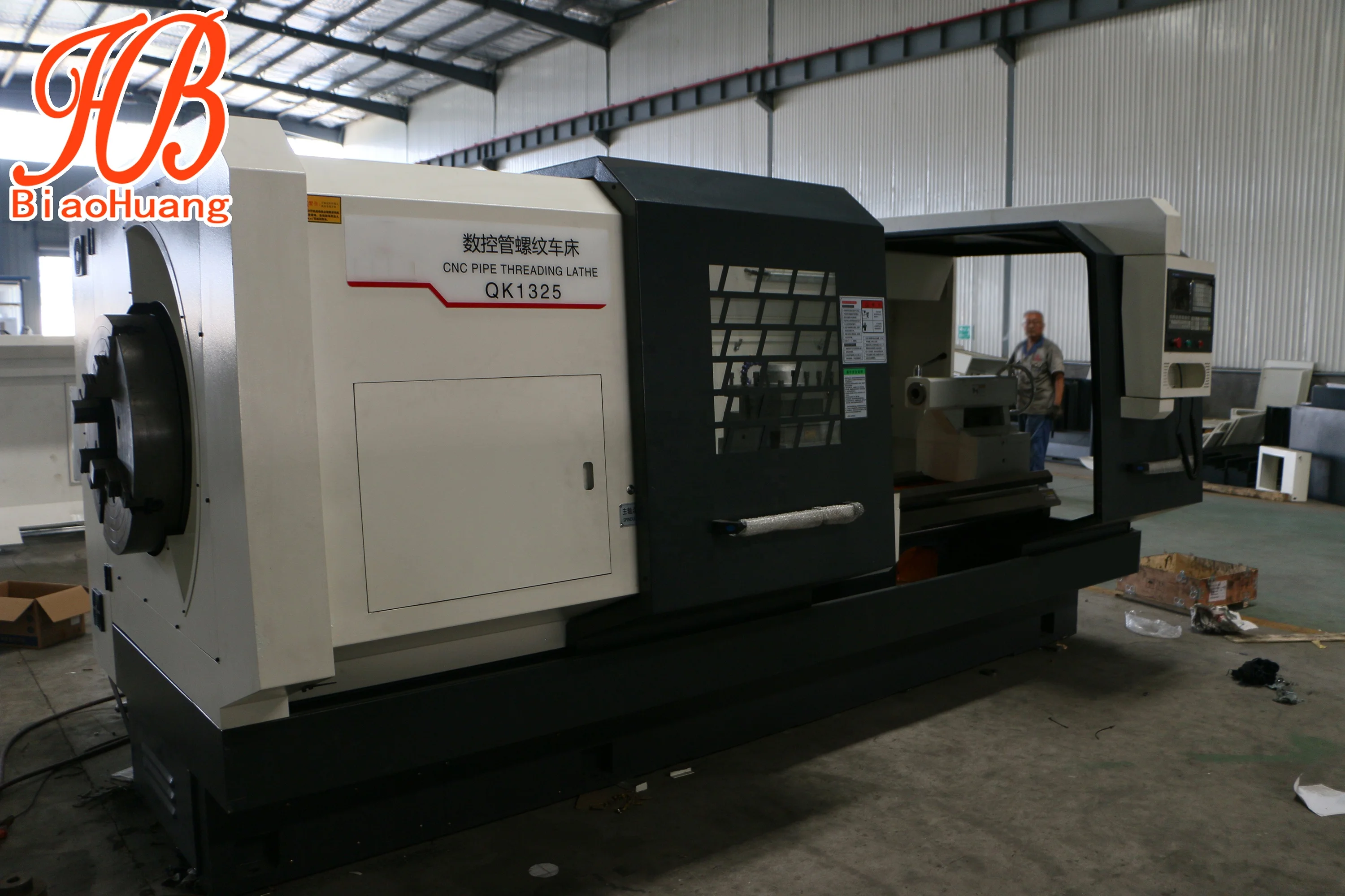 Oil Pipe CNC Threading Lathe QK1325A for Turning Steel Wire Automatic Pipe Threading Lathe Metal Processing