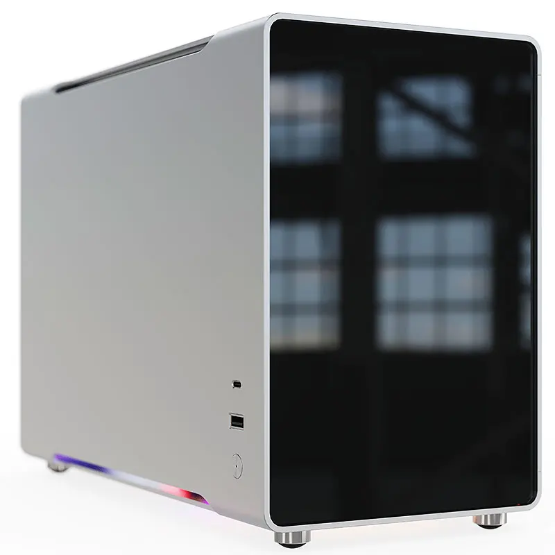 DIY Installation Aluminum Case Alloy ITX Mini Caseゲームや家庭B6