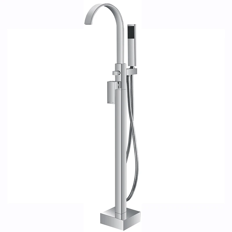 Modern Bathroom Floor Mounted Freestanding Bathtub Faucet Buy Freestanding Bathtub Faucet Standing Bathtub Faucet Fancy Bathroom Faucet Product On Alibaba Com