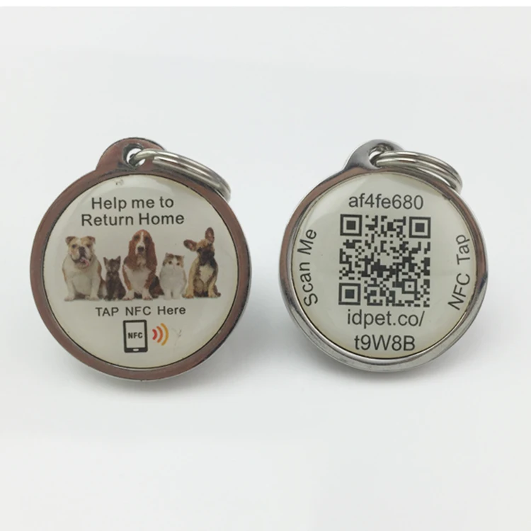 Nfc Epoxy Rfid Key Fob Metal Ring Hang Resin Coated Crystal