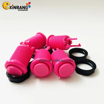 Factory production and sales of pink American arcade buttons with microswitches, suitable for vending machine arcade games