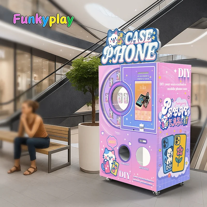 Funkyplay Cruise Ship Terminal Customizable Phone Case Vending Machine Automatic with LED Lighting & SDK Function
