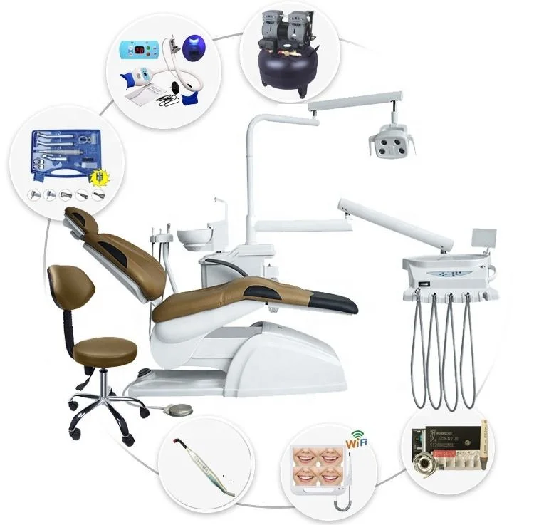 with ultrasonic scaler handpiece material intraoral camera x-ray One-stop supplier full set dentist chair dental unit