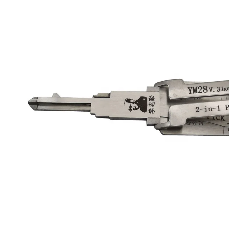 Original Lishi YM28 2 in 1 Lock Pick Tool - Stainless Steel Car