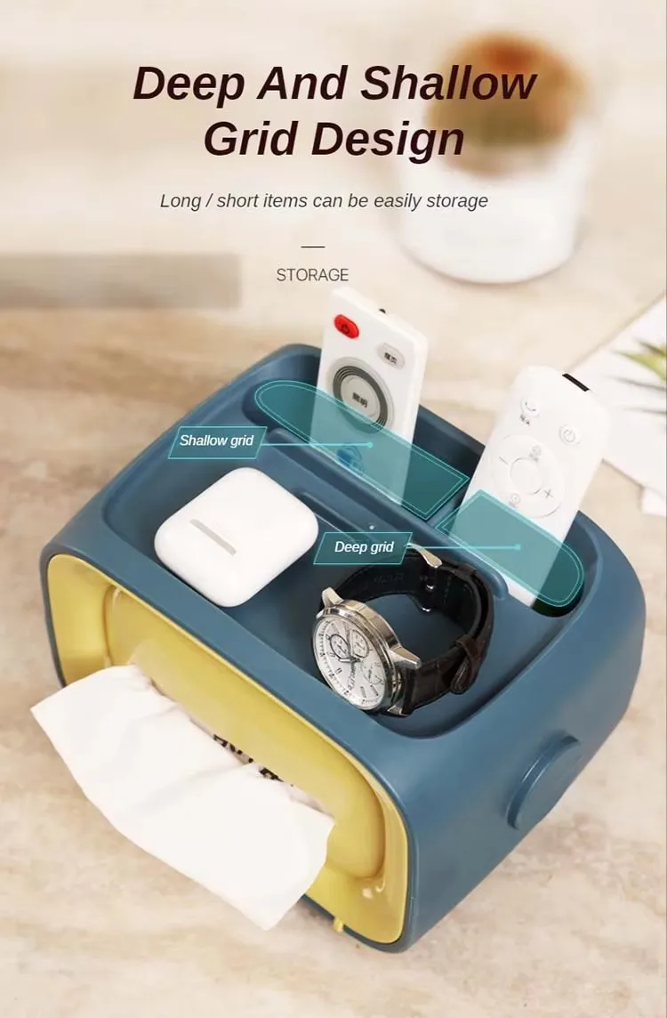 Modern Household Desktop Facial Tissue Box TV Tissue Paper Box Holder with Stylish Decoration for Home Use details