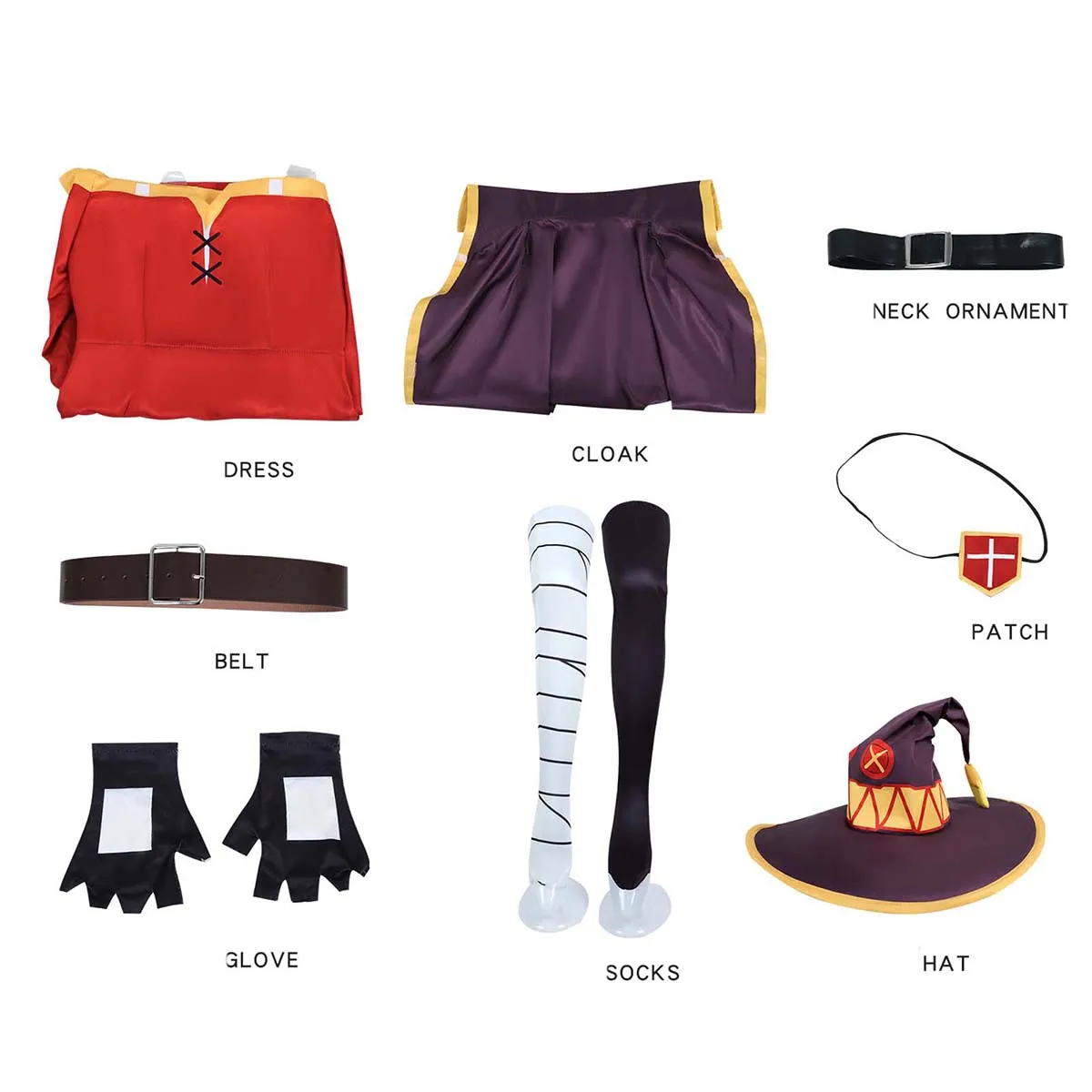 Anime KonoSuba God's Blessing on This Wonderful World Cosplay Megumin Sorceress Dress AOKG-109