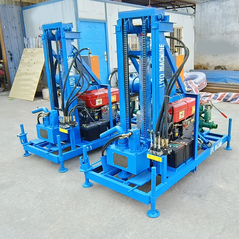 150M Depth Diesel Hydraulic Water Well Drilling Machine for Well Includes Tires and Drill Bits