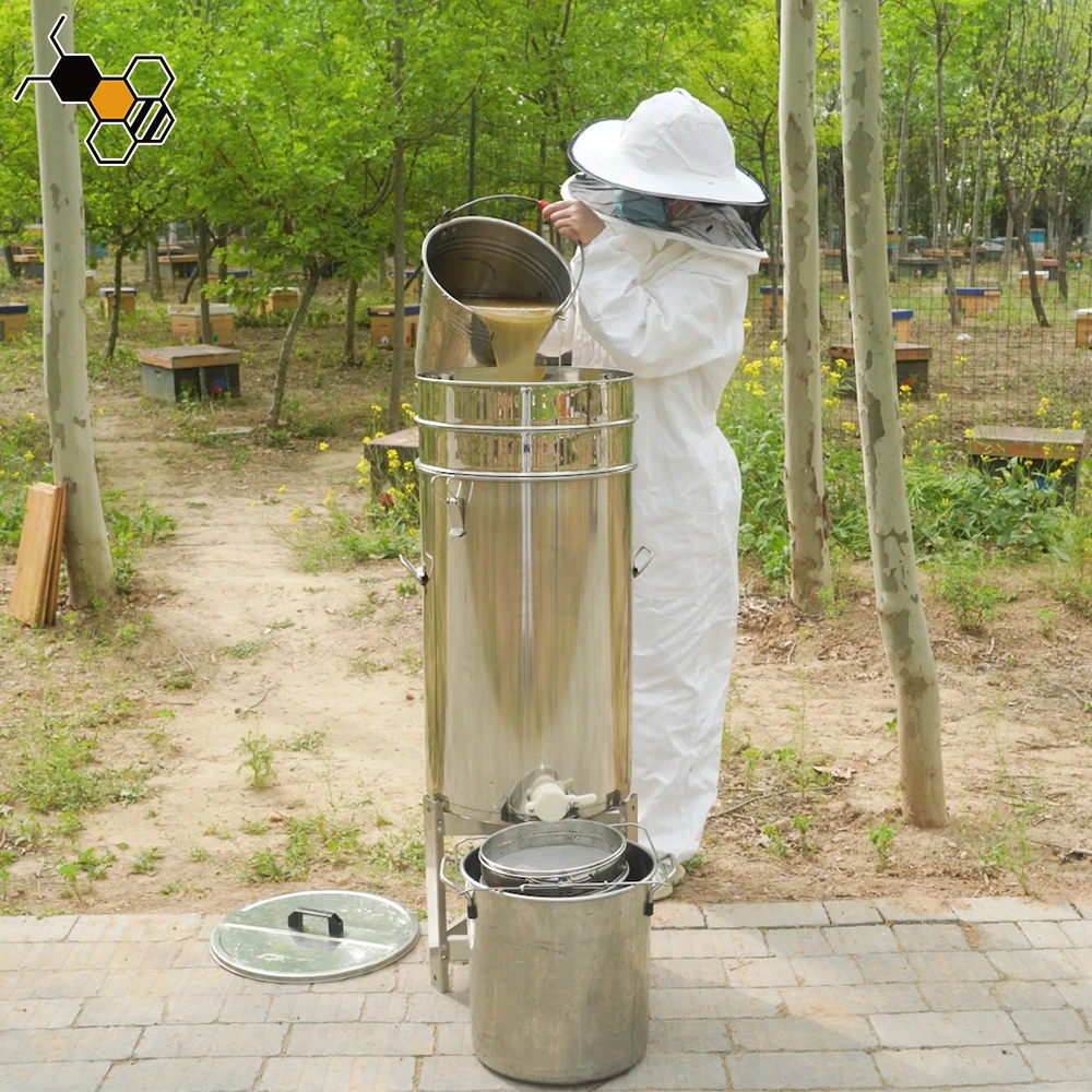 Stainless Steel 65L Honey Tank With Double Layer Strainer