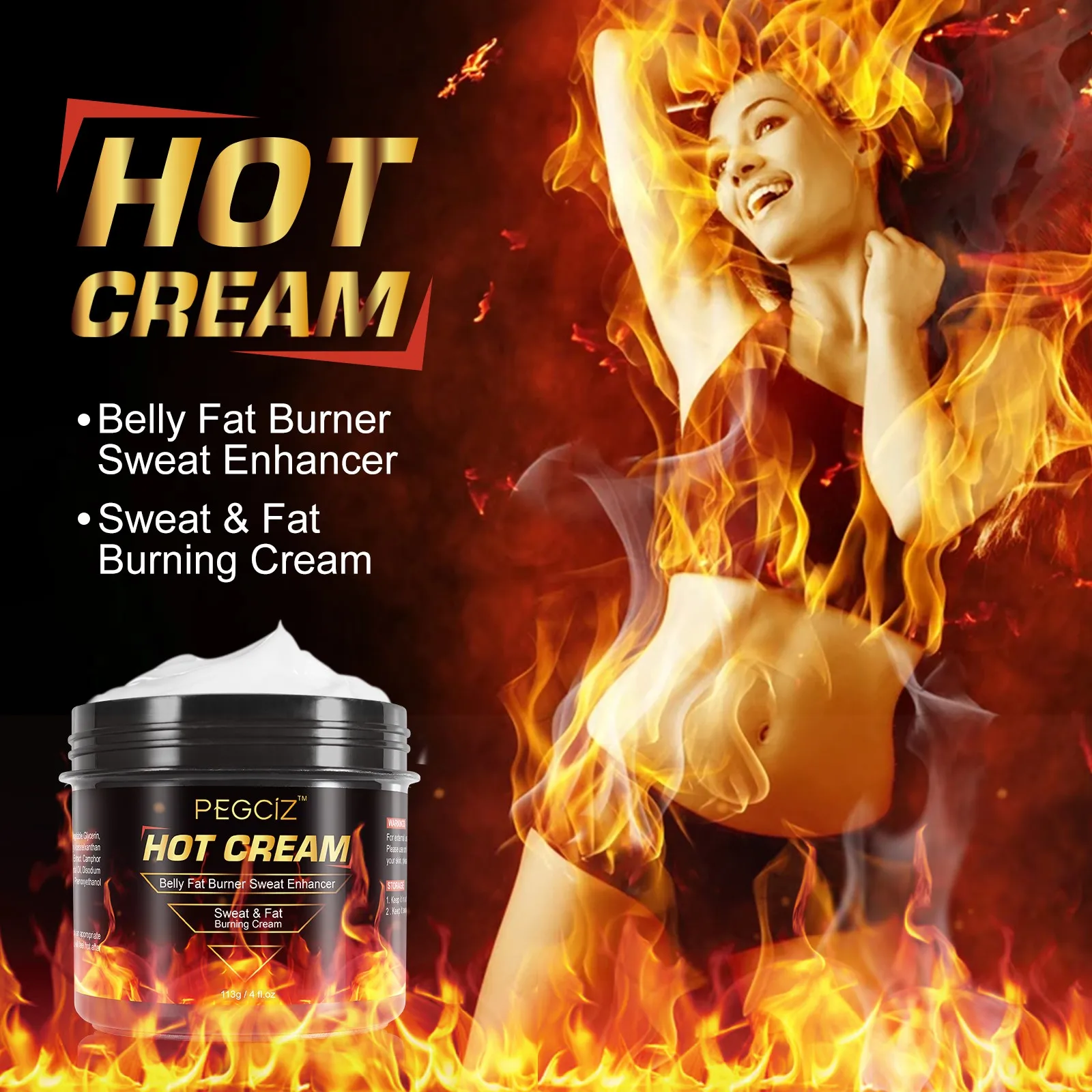 Pegciz Private Label Fat Burning Hot Cream - Tummy Slimming & Anti