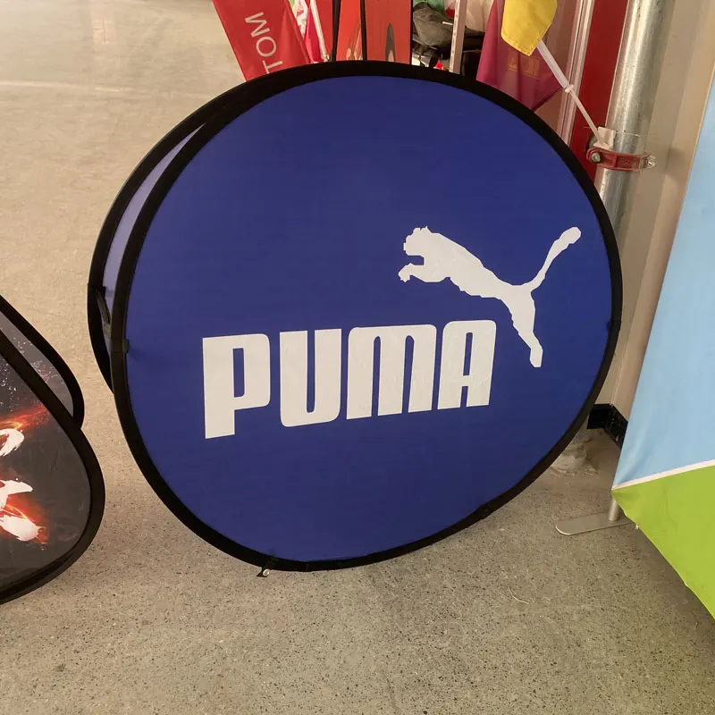 Advertising a Frame Sideline Banner Display Stand Outdoor Sport Event Horizontal Round Square Vertical Pop up a Frame Banner